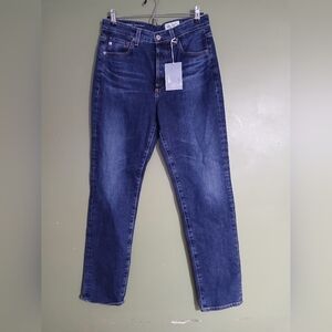 AG ALEXXIS SLIM High Rise Vintage Fit Button Fly Jeans In Vapor Wash Size 29